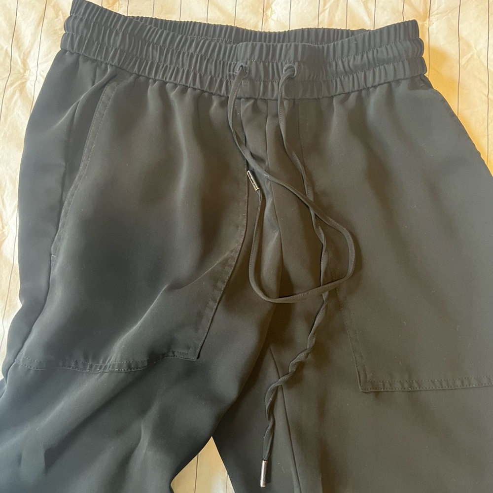 Ann Taylor Black Woven Joggers